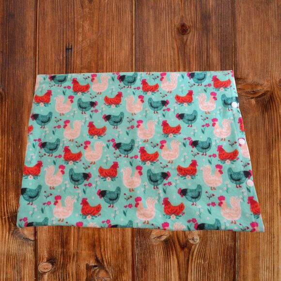 Heating Pad Cover, 12 x 15, Soft Flannel With Chickens, 3 Snap Closure - Picture 4 of 4